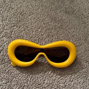 Yellow Sunglasses with Black Lenses